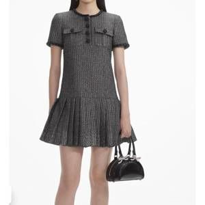 knee length dresses for ladies Metallic Boucle Mini Dress Black  Me & My Cousin
